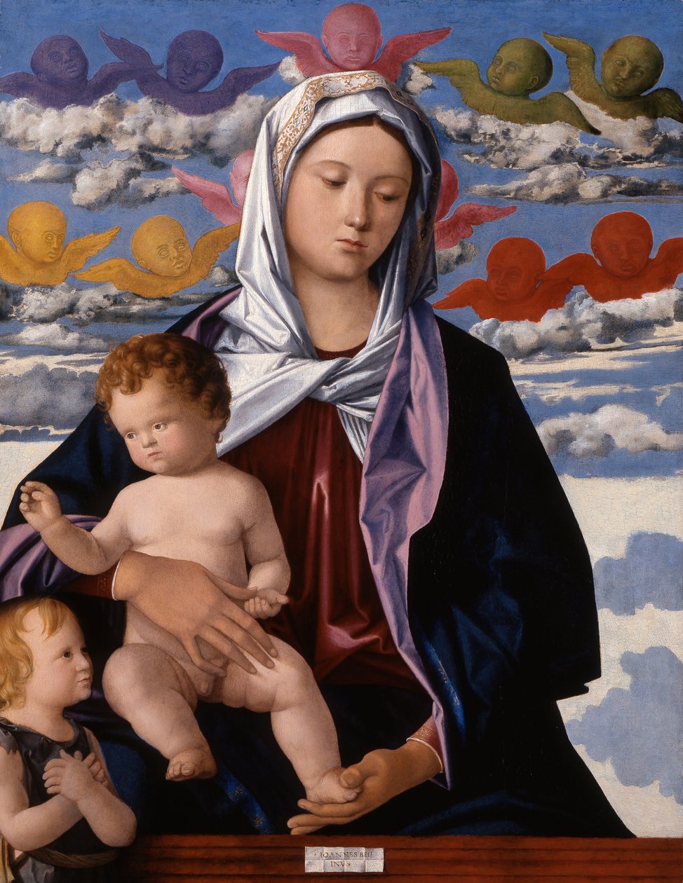 Madonna ja lapsi Pyhän Johannes Kastajan kanssa tekijältä Giovanni Bellini