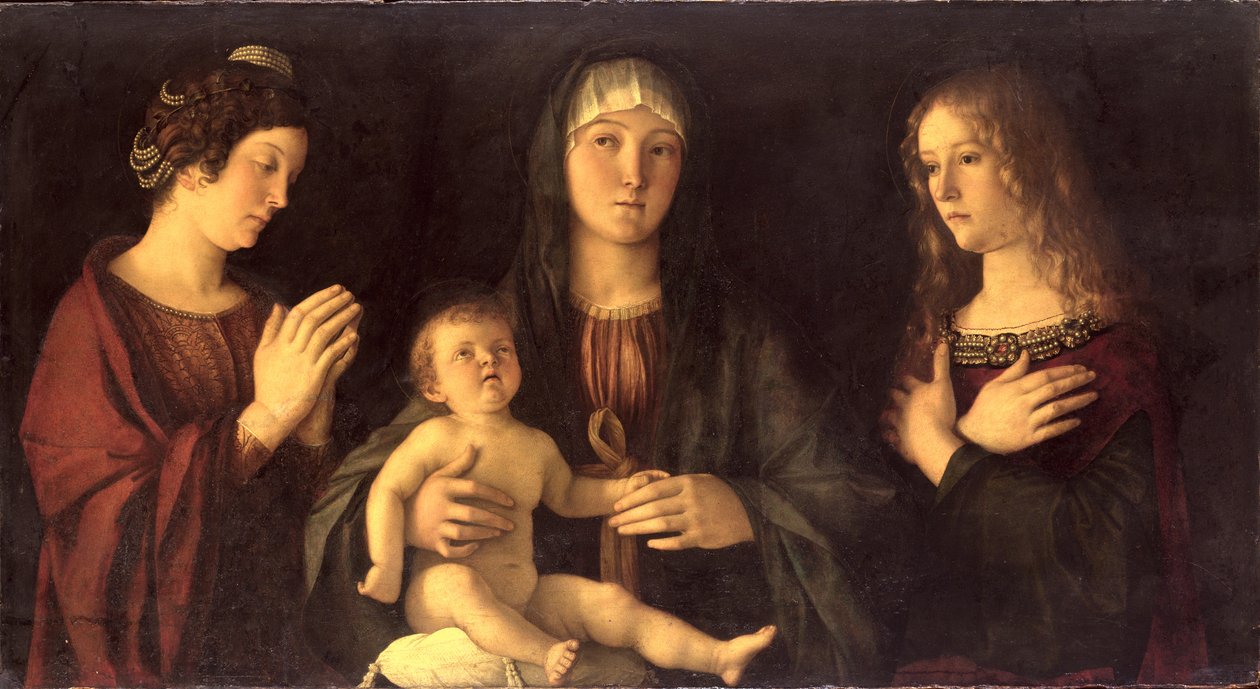 Madonna ja lapsi Pyhän Maria Magdaleenan ja Pyhän Katariinan kanssa tekijältä Giovanni Bellini