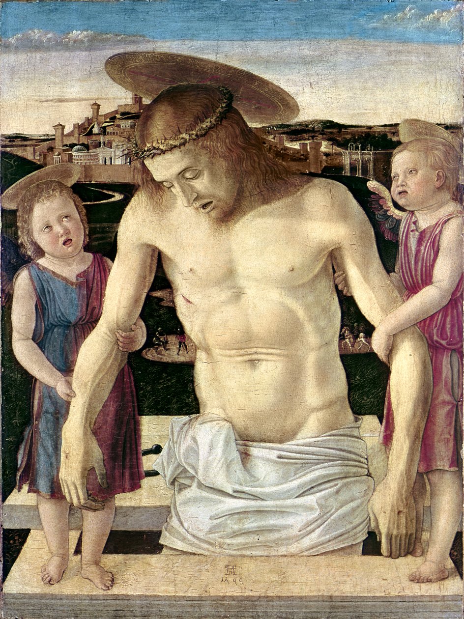 Pieta, n. 1499 (tempera paneelissa) tekijältä Giovanni Bellini