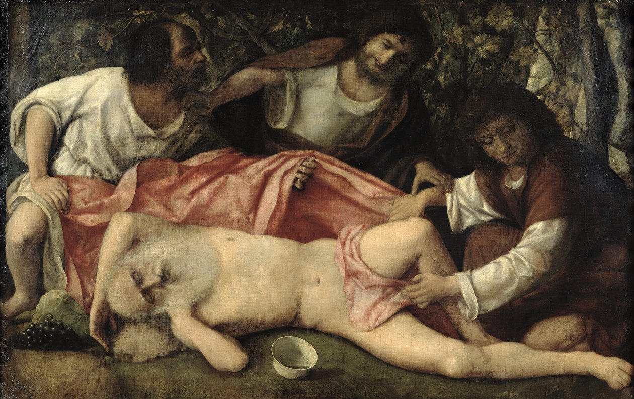 Nooan pilkkaaminen tekijältä Giovanni Bellini