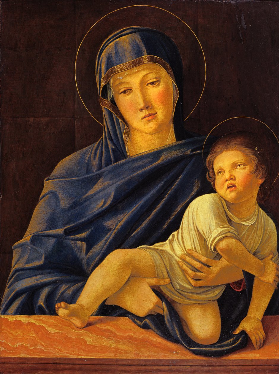 Neitsyt ja lapsi, 1470-75 (tempera paneelille) tekijältä Giovanni Bellini
