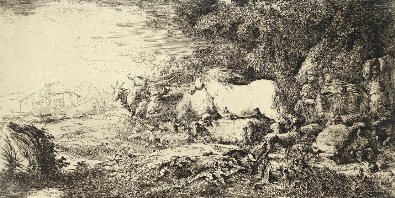 Noahs ArknPortugaat: Arca de Noen tekijältä Giovanni Benedetto Castiglione