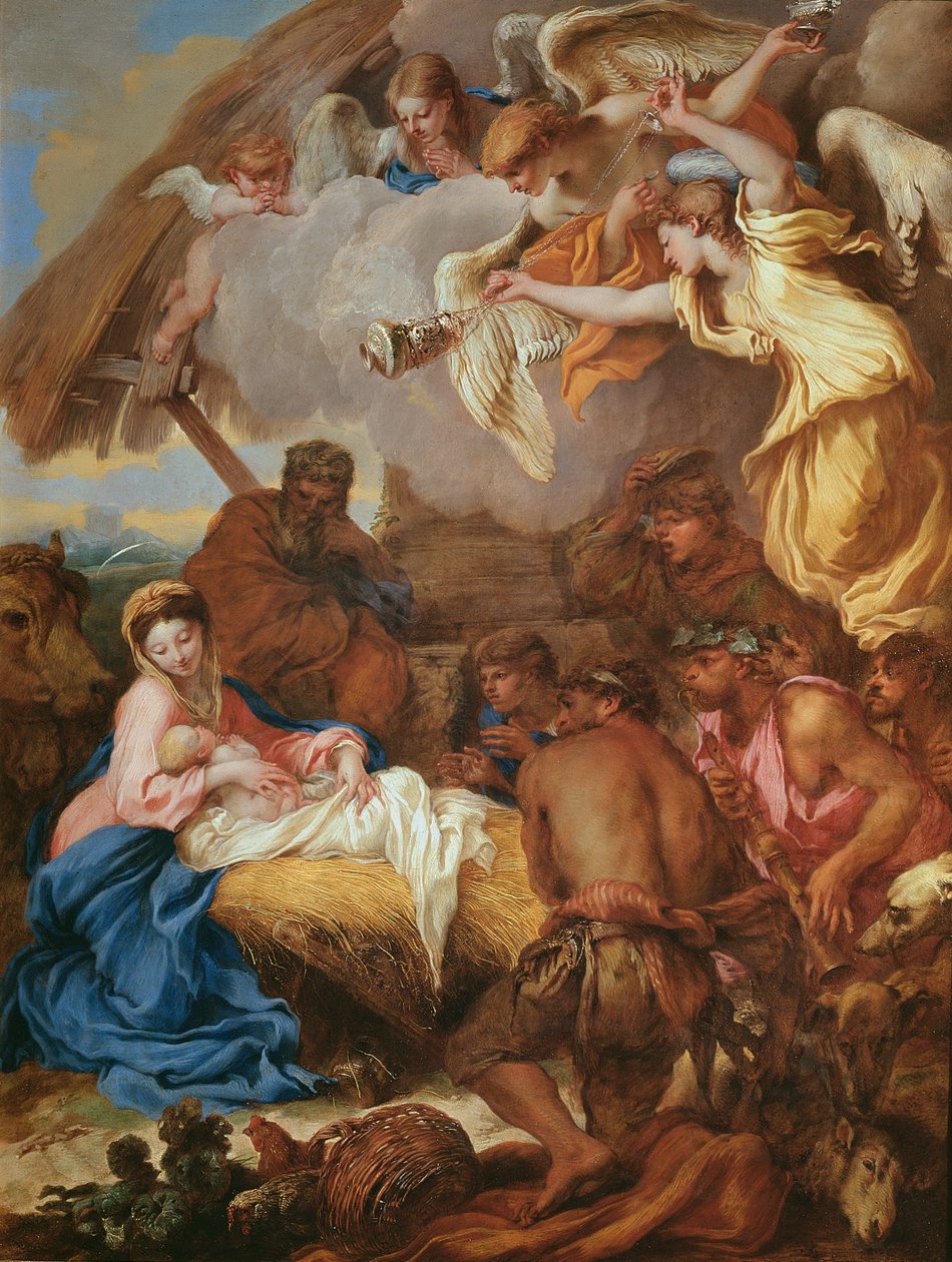 Paimenten palvonta c. 1659 tekijältä Giovanni Benedetto Castiglione
