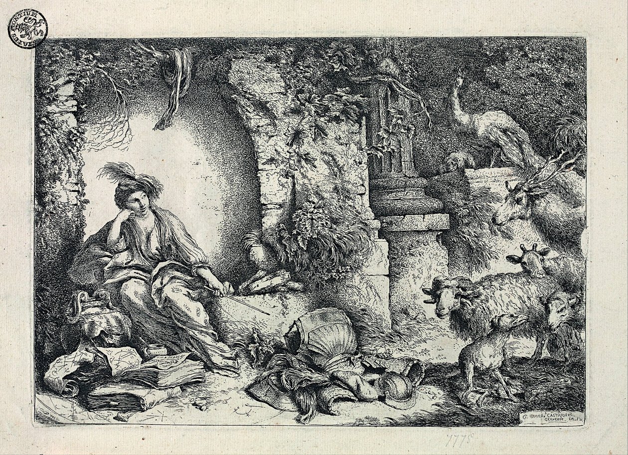Circe muuttaa Odysseuksen seuralaiset eläimiksi tekijältä Giovanni Benedetto Castiglione