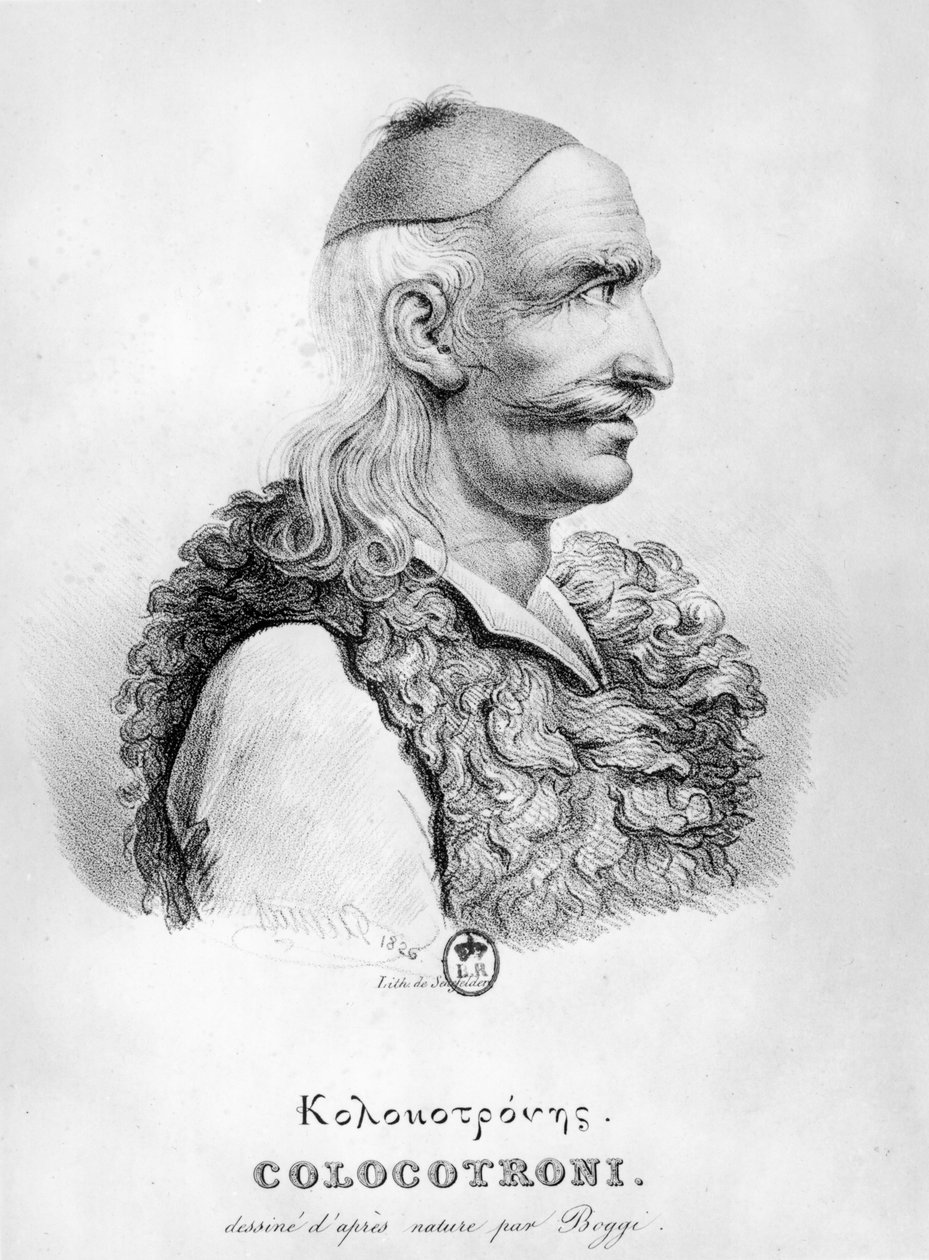 Theodore Kolokotronis (1770-1843), kaiverrus Alois Senefelder (1771-1834) 1826 tekijältä Giovanni Boggi
