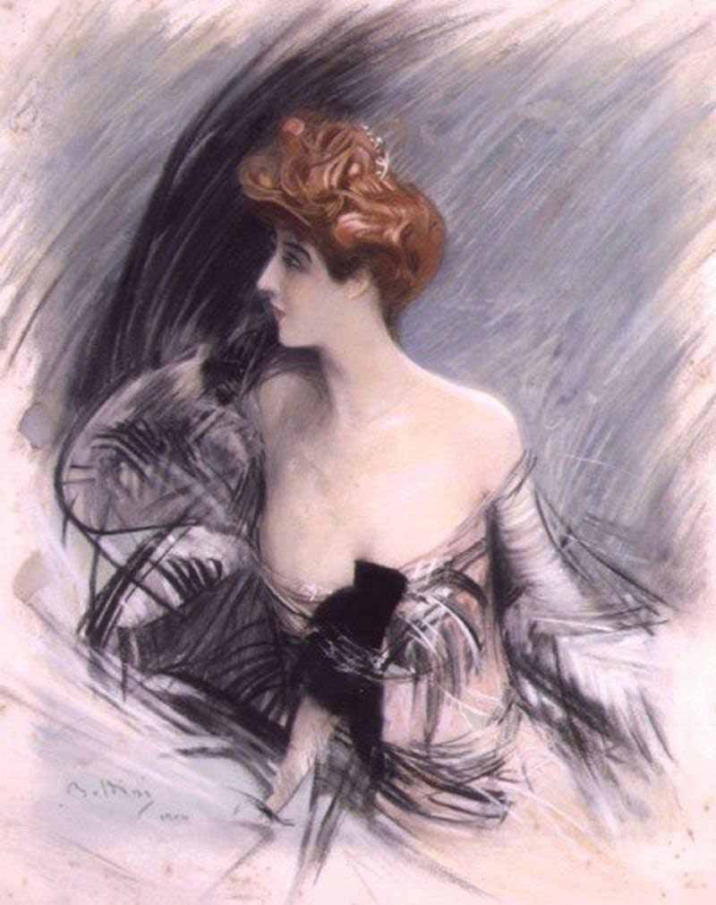 Sarah Bernhardtin muotokuva. N tekijältä Giovanni Boldini