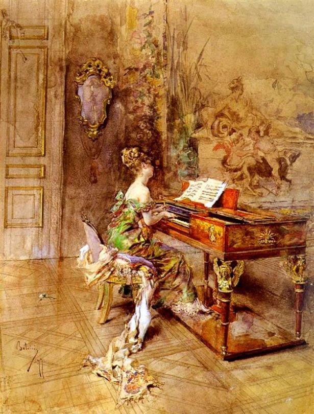 The PianistnDeutsch: Die PainistinnPolski: Pianistkan tekijältä Giovanni Boldini