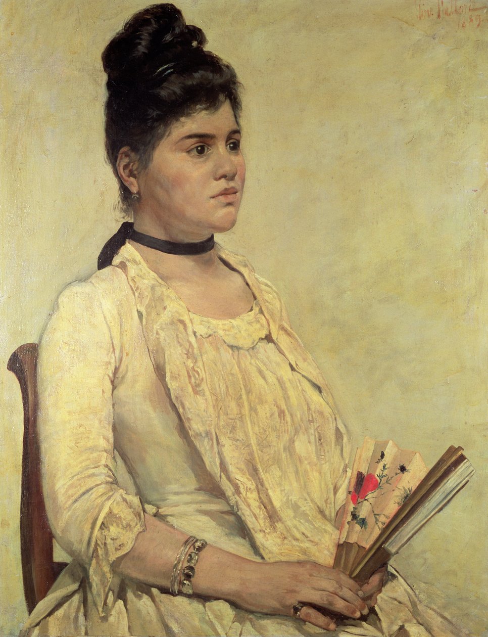 Portrait of the tytär, 1889 tekijältä Giovanni Fattori