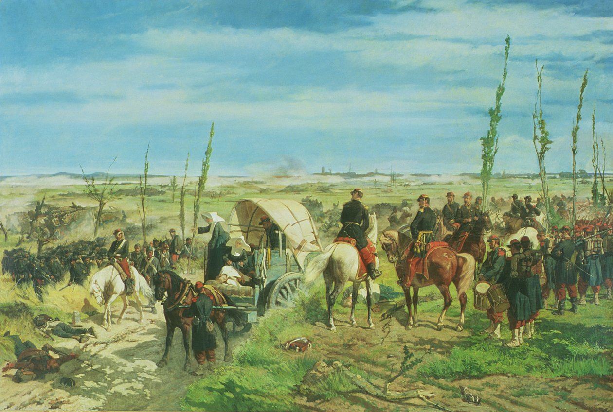 Italian leiri Magentan taistelussa kesäkuussa 1859 tekijältä Giovanni Fattori