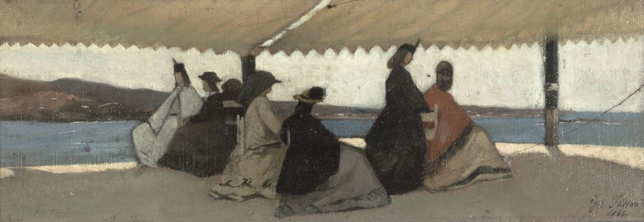 Rotunda Palmierissa, 1866 tekijältä Giovanni Fattori