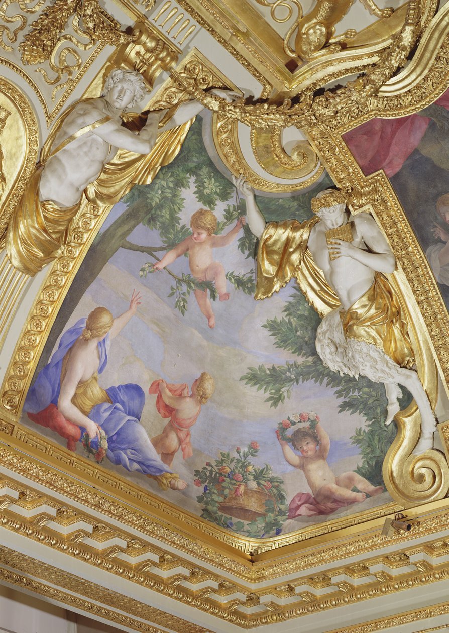 Kevään allegoria, 1655-58 (seinämaalaus) tekijältä Giovanni Francesco Romanelli