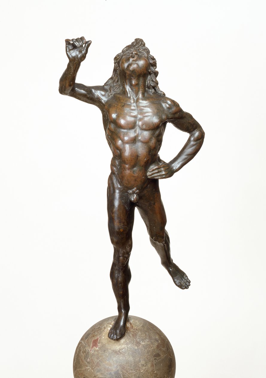 Mercury Taking Flight, n. 1515 (kupariseos, breccia ja puu) tekijältä Giovanni Francesco Rustici