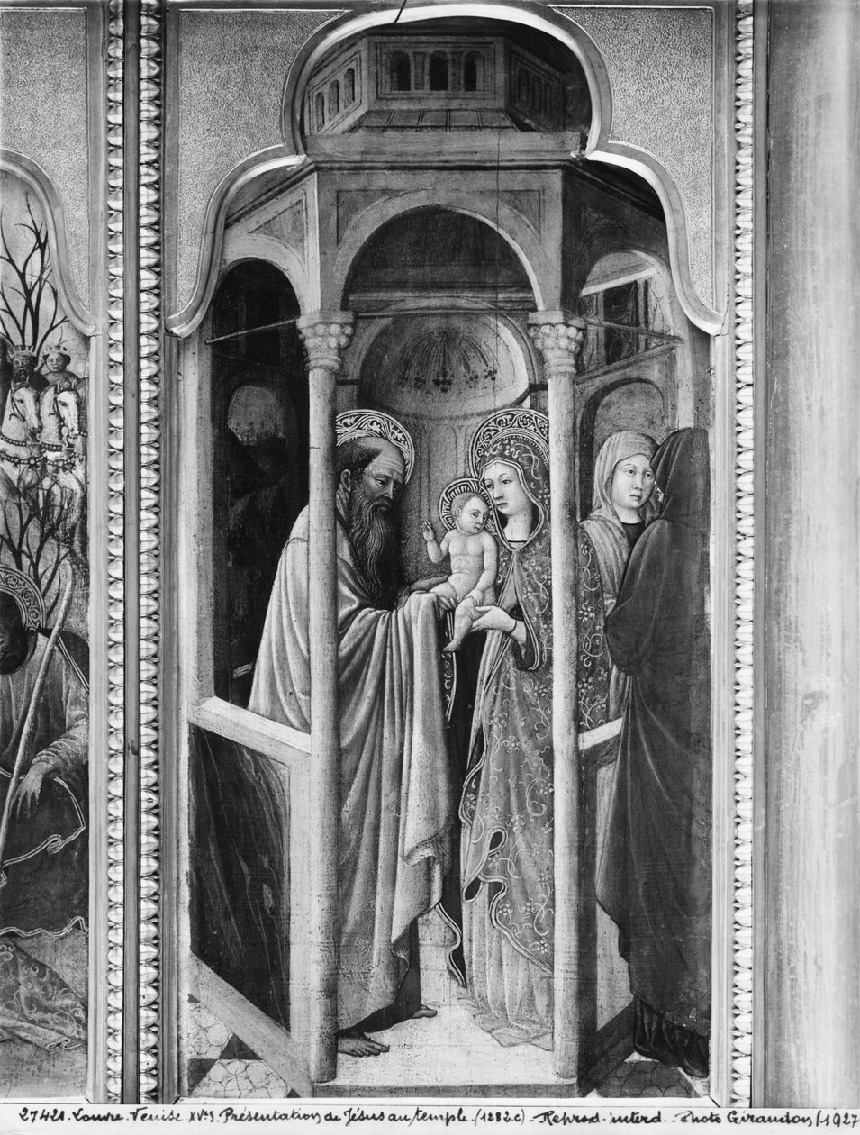 Neitsyen elämän kiertokulku, Jeesuksen esitys temppelissä, n. 1445 (öljy poppelilevylle) tekijältä Giovanni Francesco da Rimini
