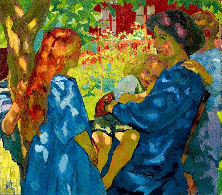 Perheen muotokuva vanhimman alla tekijältä Giovanni Giacometti