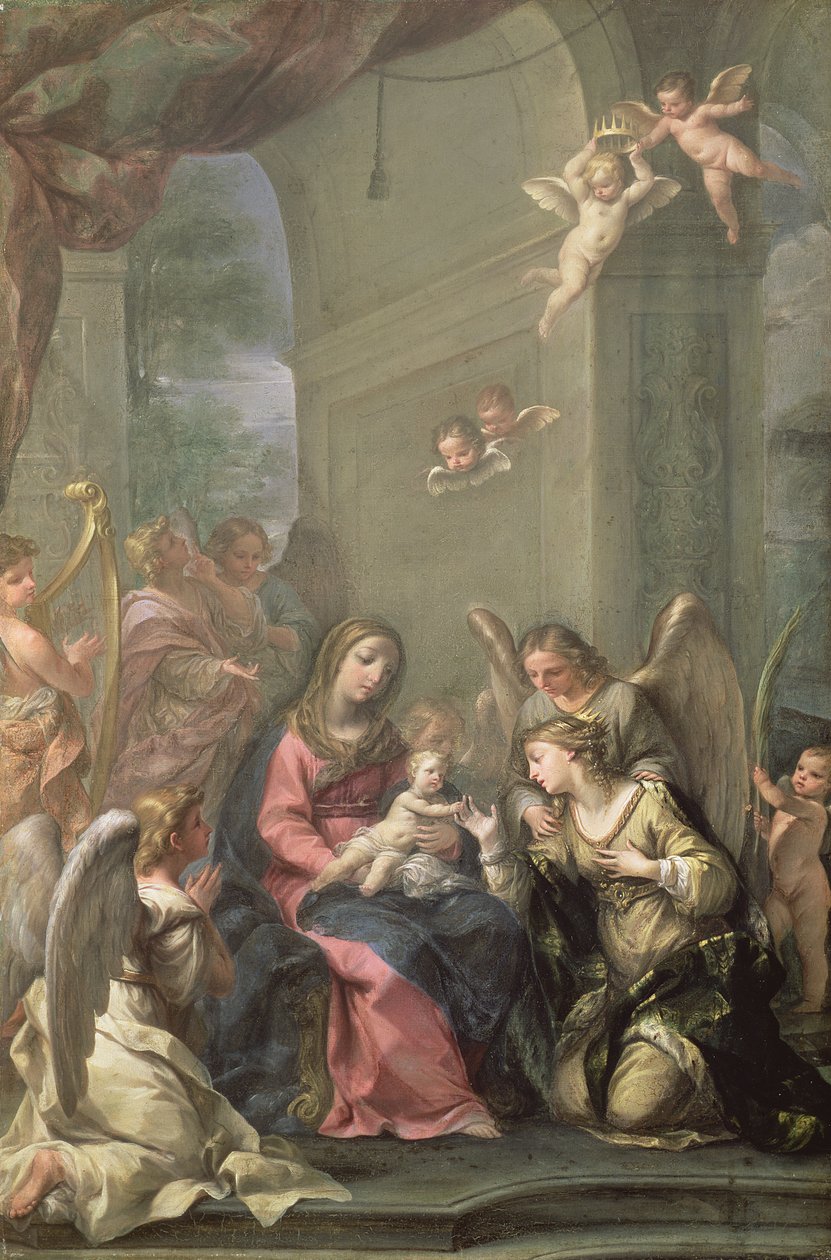 Pyhän Katariinan mystinen häät, 1716 tekijältä Giovanni Gioseffo da Sole