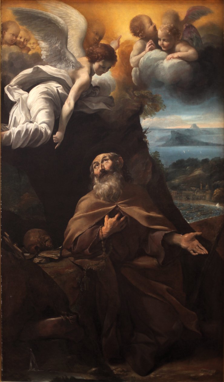Saint Conrad Confalonieri tekijältä Giovanni Lanfranco