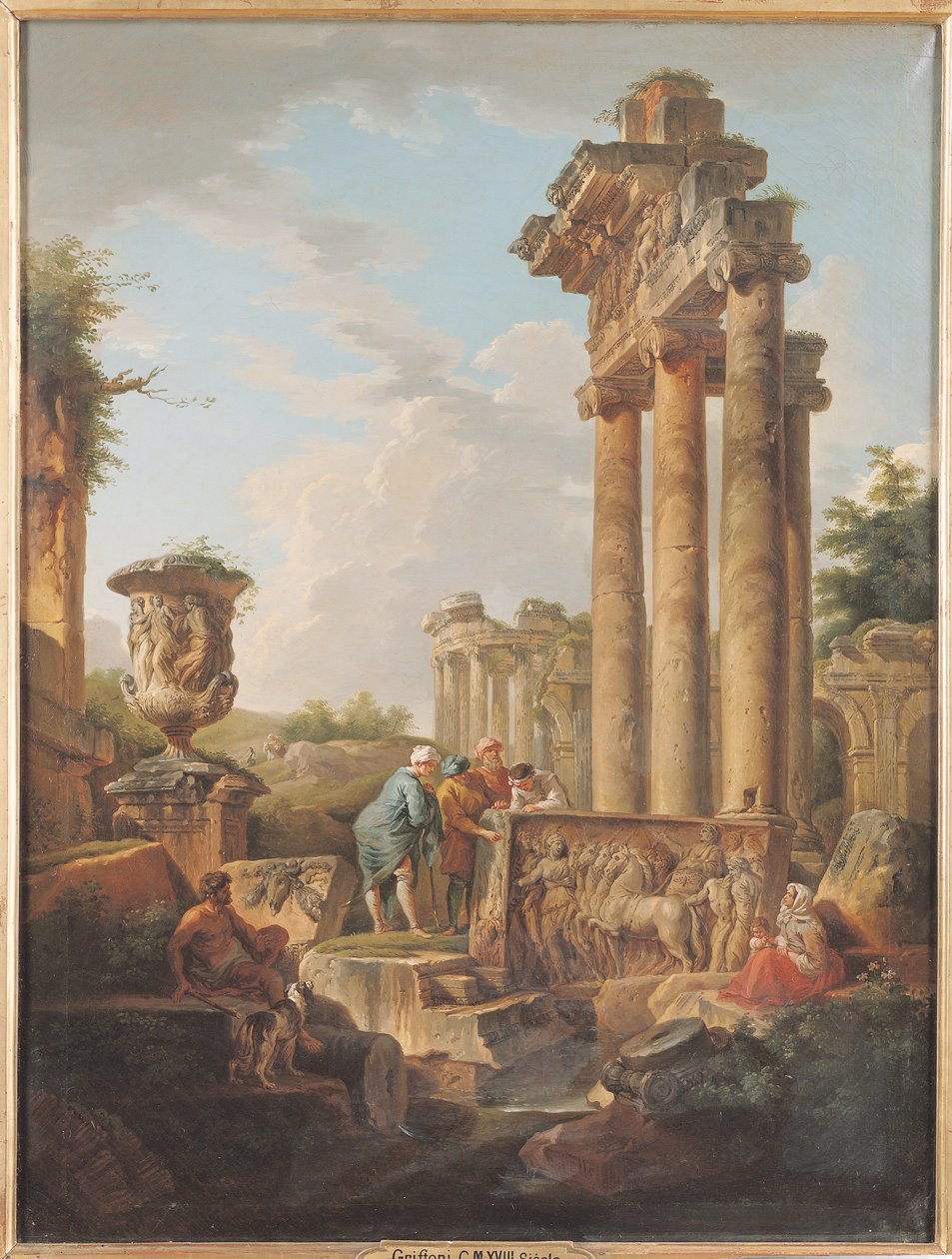 Temppelin rauniot tekijältä Giovanni Maria Griffoni