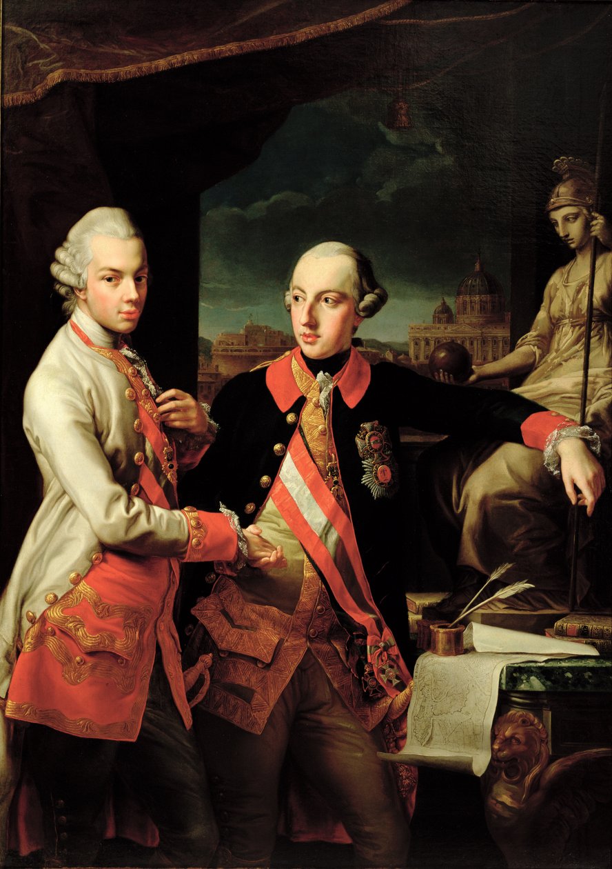 Joseph II (1741-90) Itävallasta ja Leopold II (1747-92) Toscanasta tekijältä Giovanni Panealbo or Panalbo