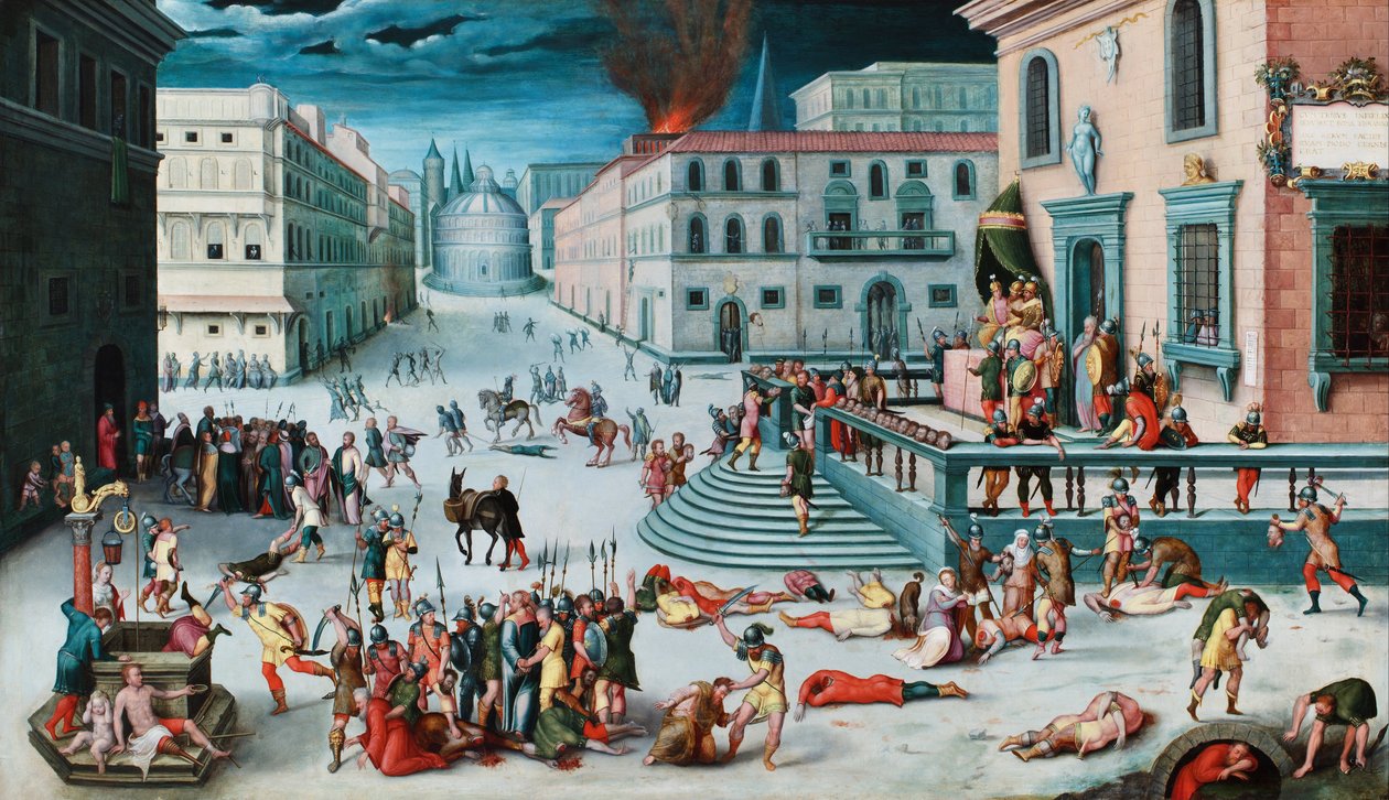 Filosofi Diogenes heittää kulhonsa alas tekijältä Giovanni Paolo Pannini