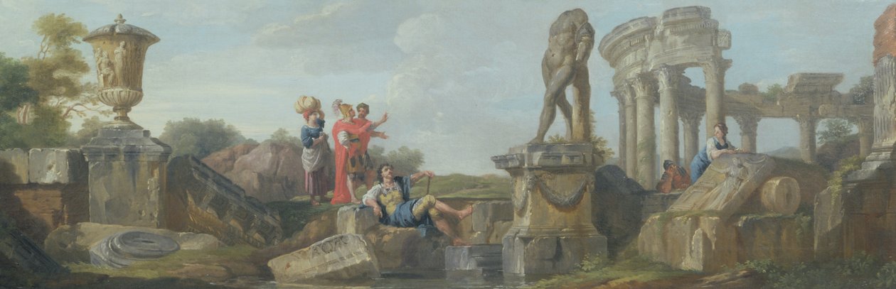 Gaius Marius pohtii Karthagon raunioita tekijältä Giovanni Paolo Pannini