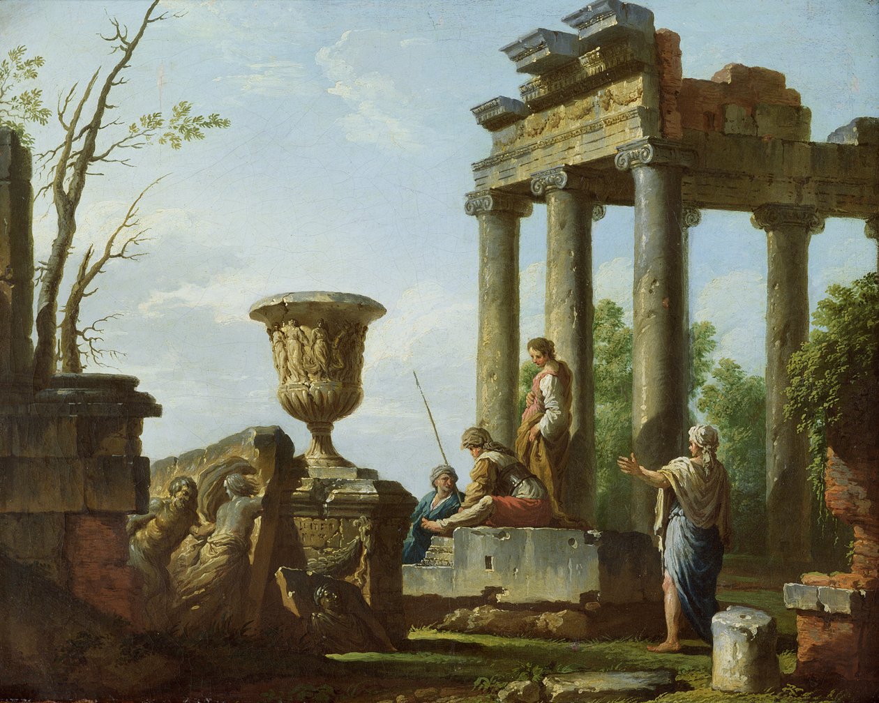 Arkkitehtoniset rauniot, noin 1715 tekijältä Giovanni Paolo Pannini