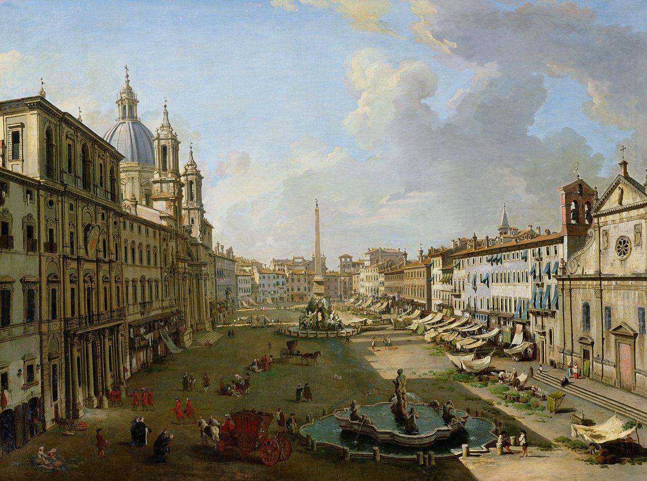 Piazza Navona Roomassa tekijältä Giovanni Paolo Pannini