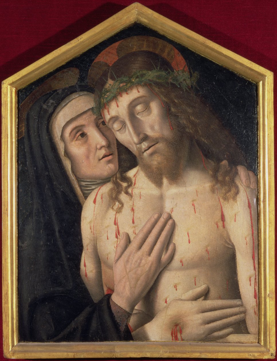 Kuolleen Kristuksen valitus tekijältä Giovanni Santi or Sanzio