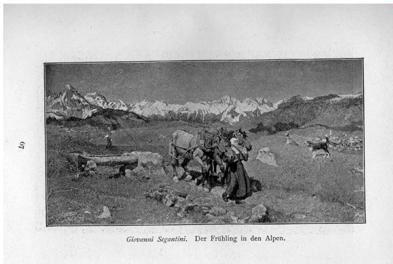 Der Frühling in Alpen tekijältä Giovanni Segantini
