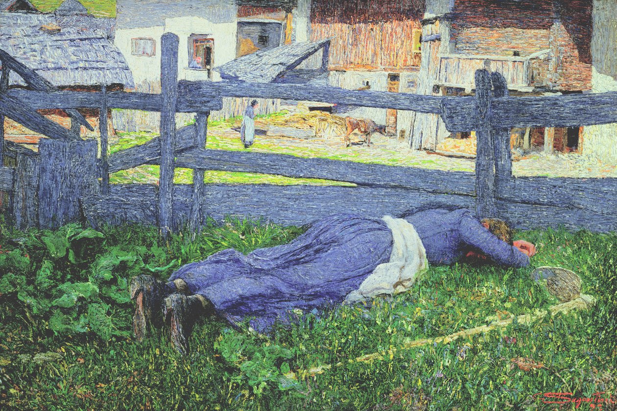 Lepää varjossa tekijältä Giovanni Segantini