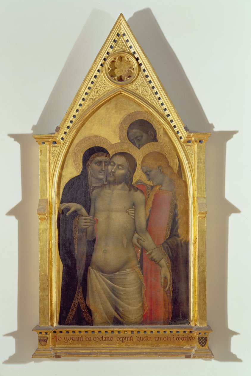 Pieta, 1365 (tempera paneelissa) tekijältä Giovanni da Milano