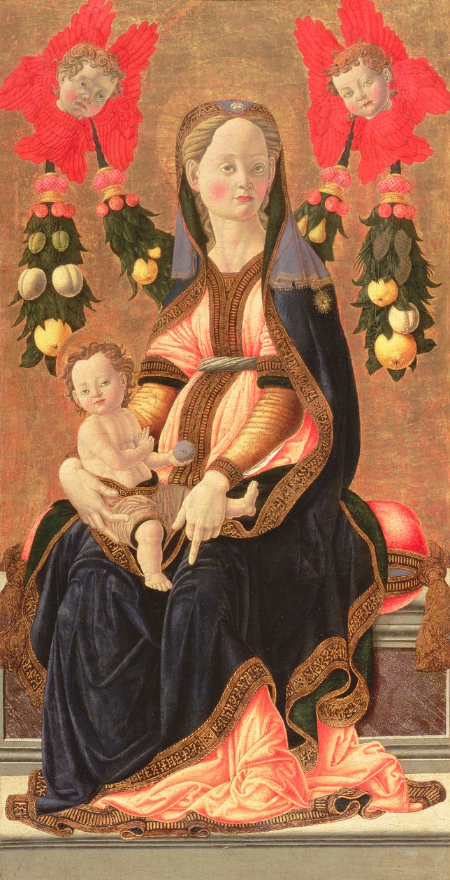 Madonna ja lapsi, n. 1450 (tempera paneelissa) tekijältä Giovanni di Francesco del Cervelliera