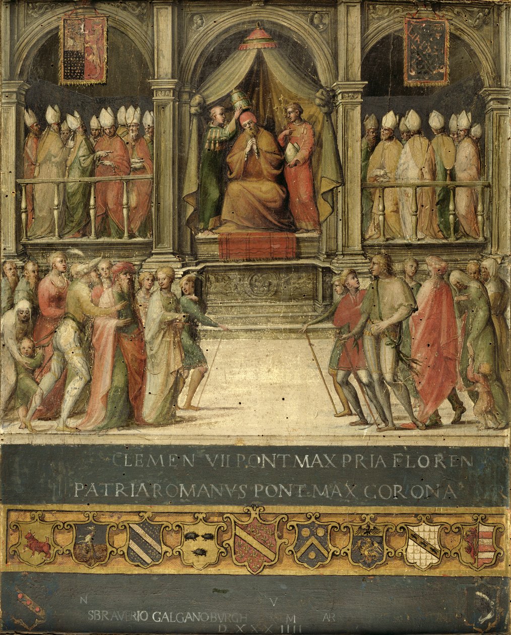 Paavi Paavali II:n kruunaus (1417-1471) 1534 tekijältä Giovanni di Lorenzo Cini