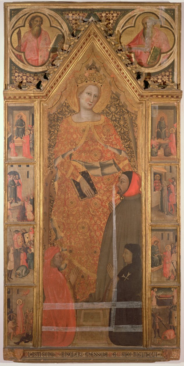 Pyhä Katariina Aleksandrialainen (tempera paneelille) tekijältä Giovanni di Niccolo del Biondo