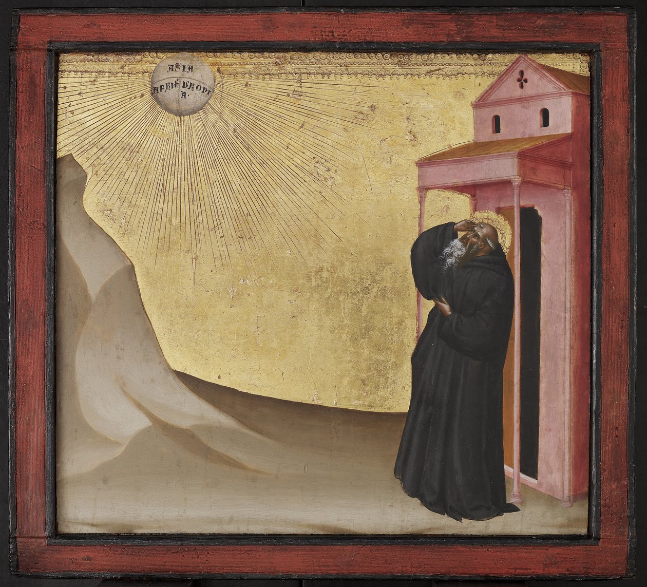 Visio Pyhästä Benedictuksesta, 1300-luvun loppu (tempera ja kultalehti taulussa) tekijältä Giovanni di Niccolo del Biondo