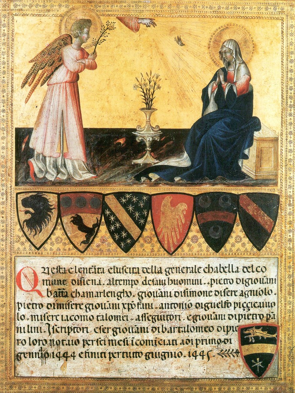 Ilmoitus. Giovanni di Paolo. Vatikaani tekijältä Giovanni di Paolo
