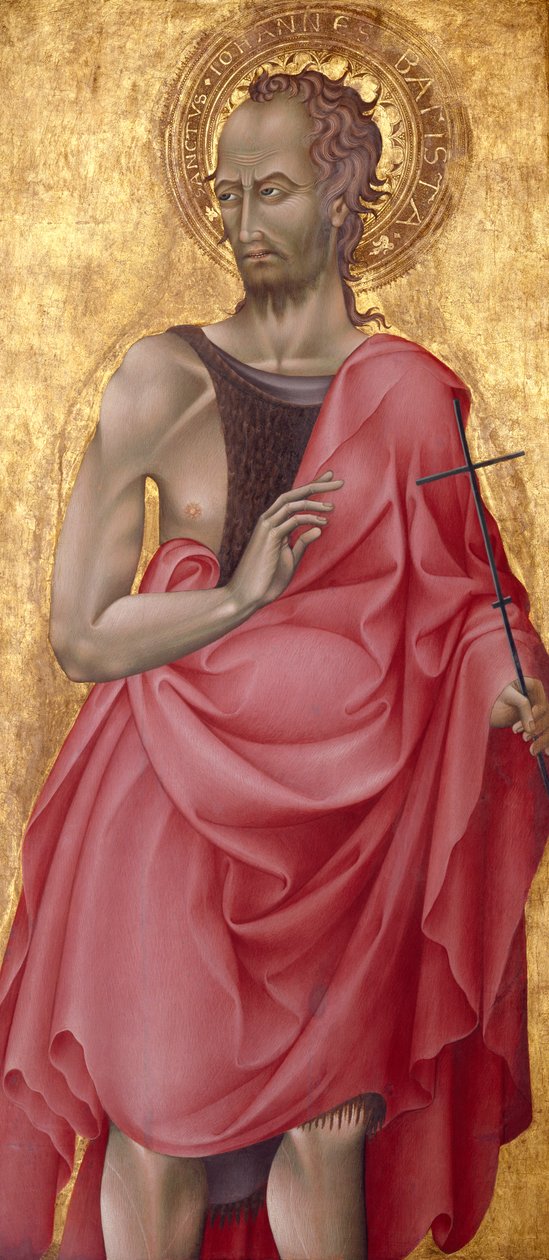Pyhä Johannes Kastaja, n. 1435-1440 (tempera & kultalehti puussa) tekijältä Giovanni di Paolo di Grazia