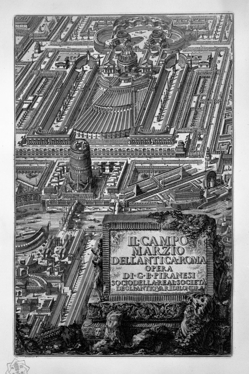 Campo Marzio tekijältä Giovanni Battista Piranesi