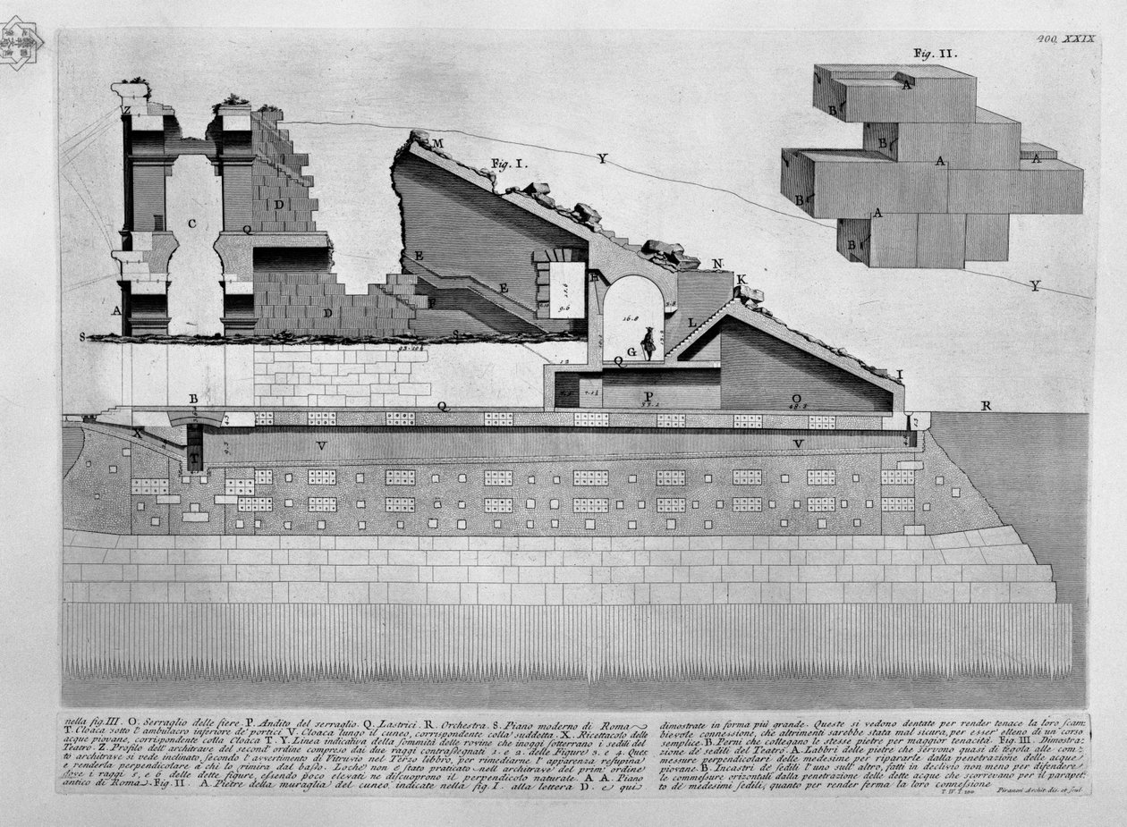 Marcelluksen teatteri tekijältä Giovanni Battista Piranesi