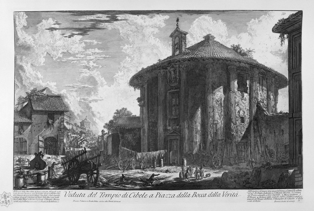 Näkymä Cybelen temppeliin tekijältä Giovanni Battista Piranesi