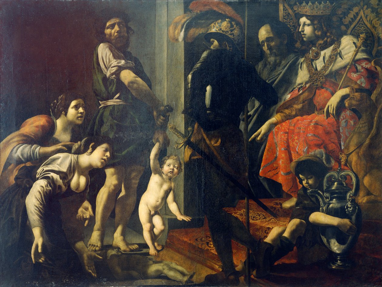 Salomonin tuomio, Giovanni Battista Caracciolo (1578-1635), öljy kankaalle tekijältä Giovanni Battista Caracciolo