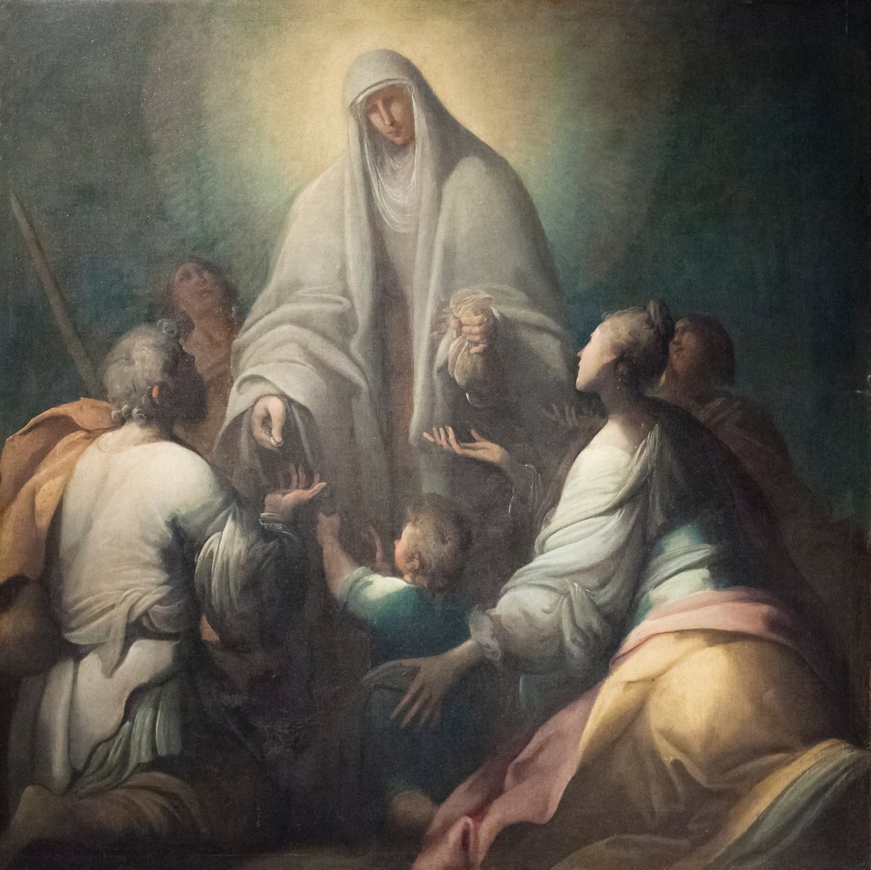 Madonna jakaa almoneja tekijältä Giovanni (1575 1655) Donducci