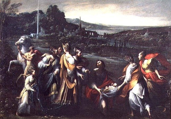 Mooseksen löytö (öljy kankaalle) tekijältä Giovanni Donducci
