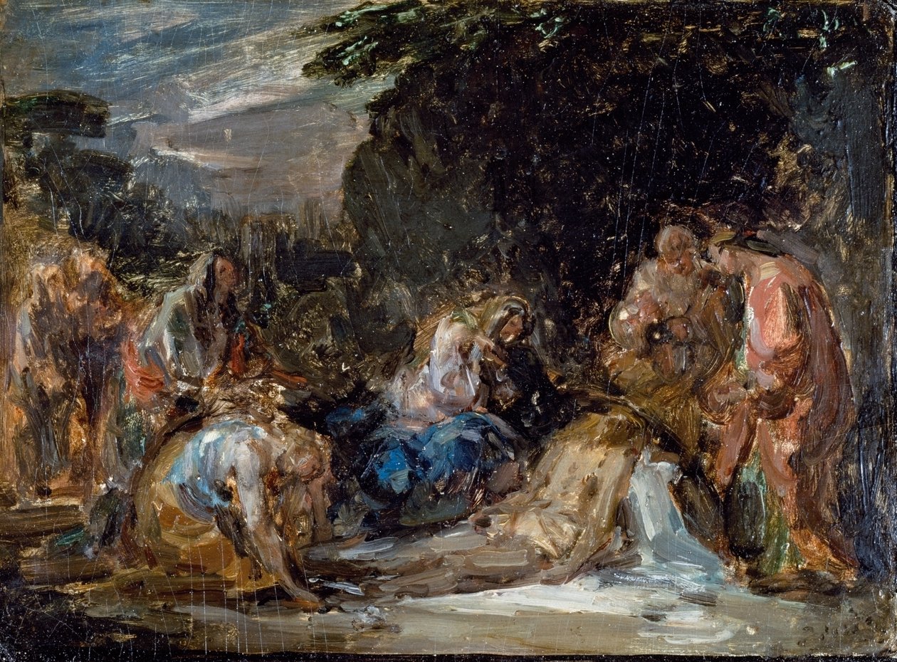 Laskeuma, Giovanni Carnovali nimeltä Piccio (1804-1873), öljy levylle, 21x29 cm tekijältä Giovanni Carnovali