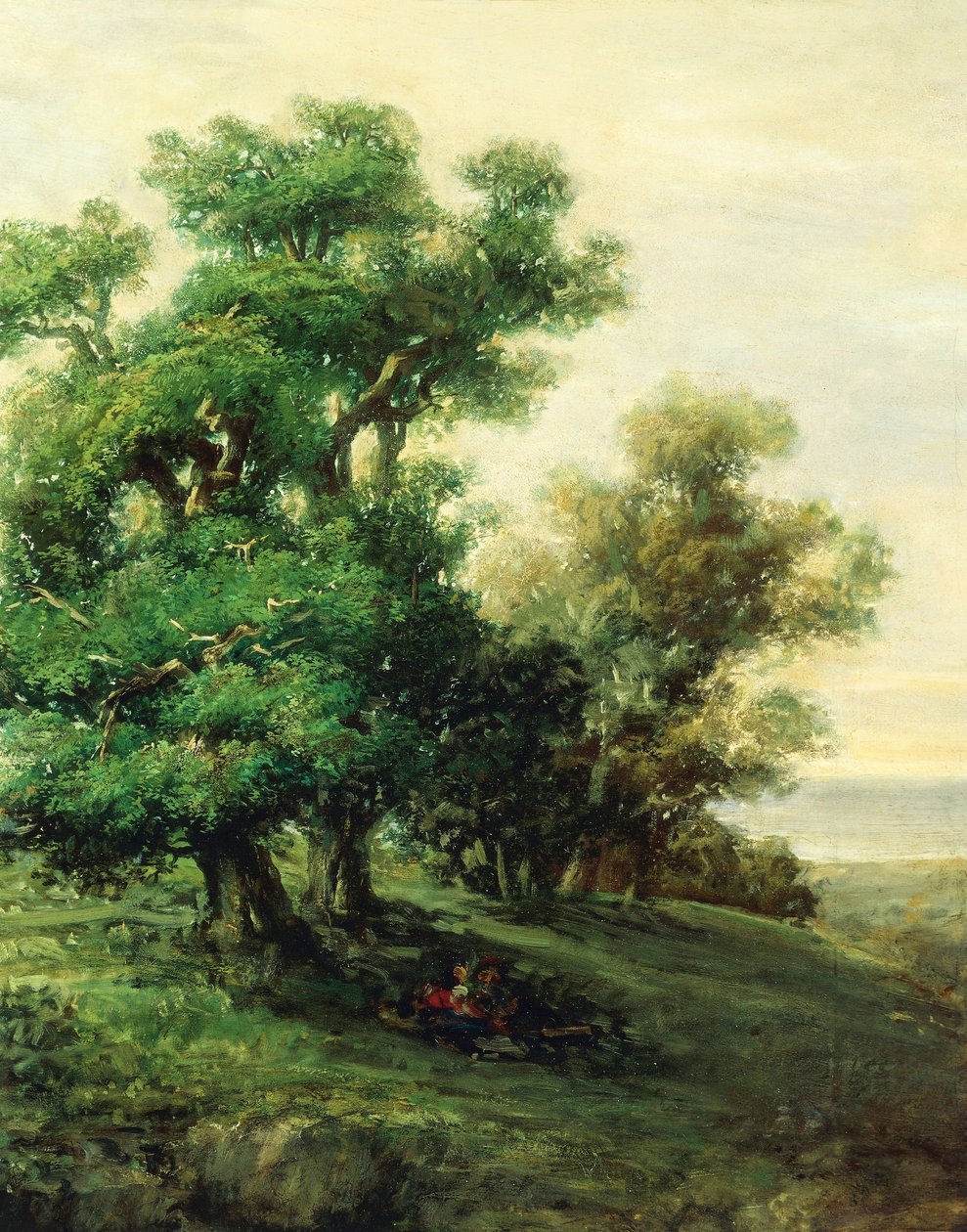 Maisema, Giovanni Carnovali tai Carnevali, joka tunnetaan nimellä Piccio (1804-1873), Yksityiskohta tekijältä Giovanni Carnovali