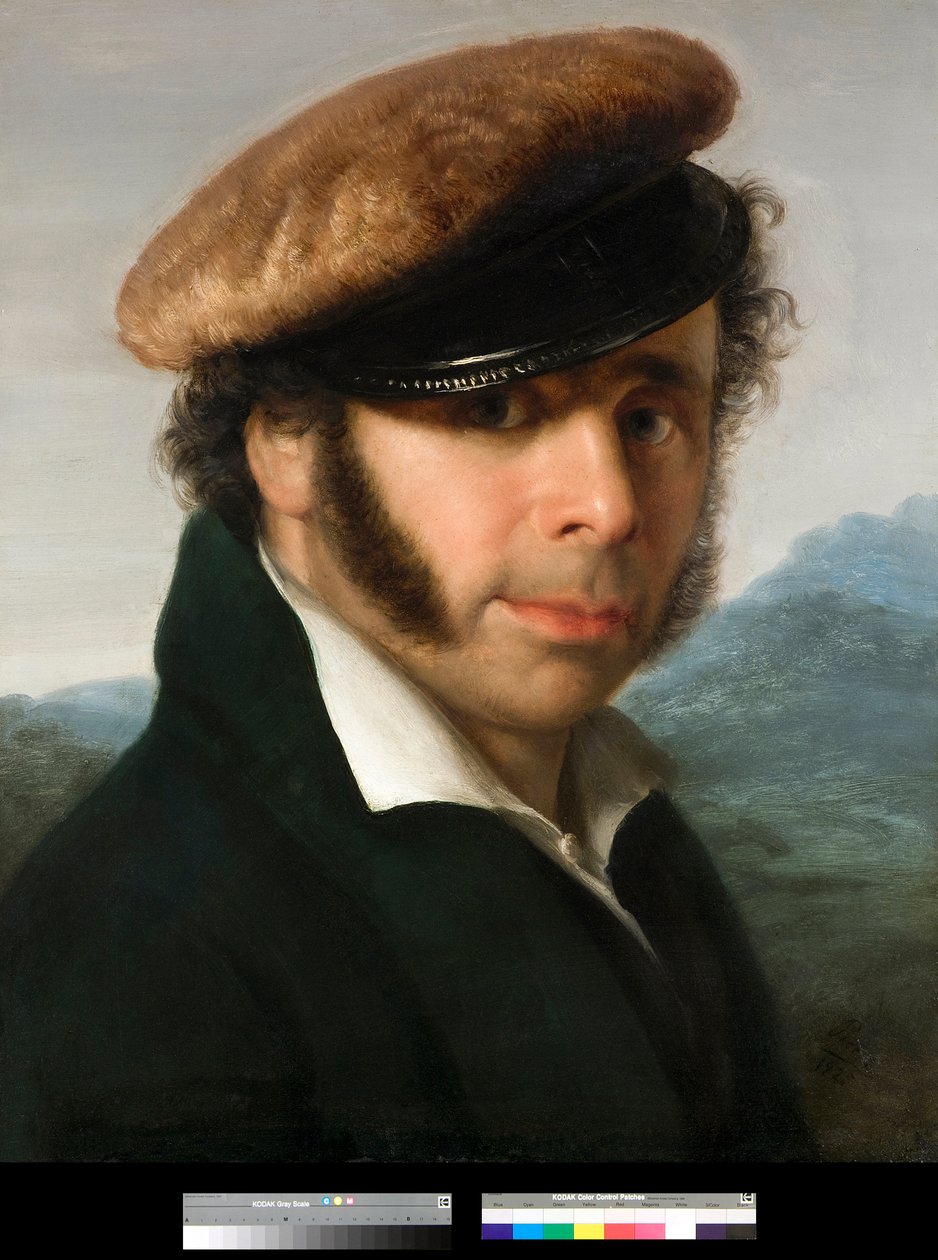 Italialaisen taidemaalarin Pietro Ronzonin (1781-1862) muotokuva Giovanni Carnovali dit Piccio (1804-1873) maalaus 1825 Yksityiskokoelma tekijältä Giovanni (1804 1873) Carnovali