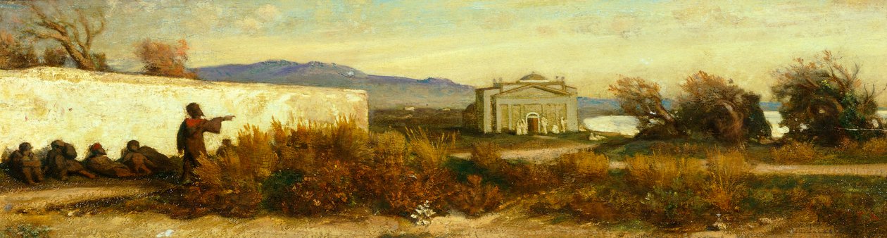 Turkkilaiset lähellä temppeliä, kirjoittanut Giovanni, joka tunnetaan nimellä Nino Costa (1826-1903). tekijältä Giovanni Costa