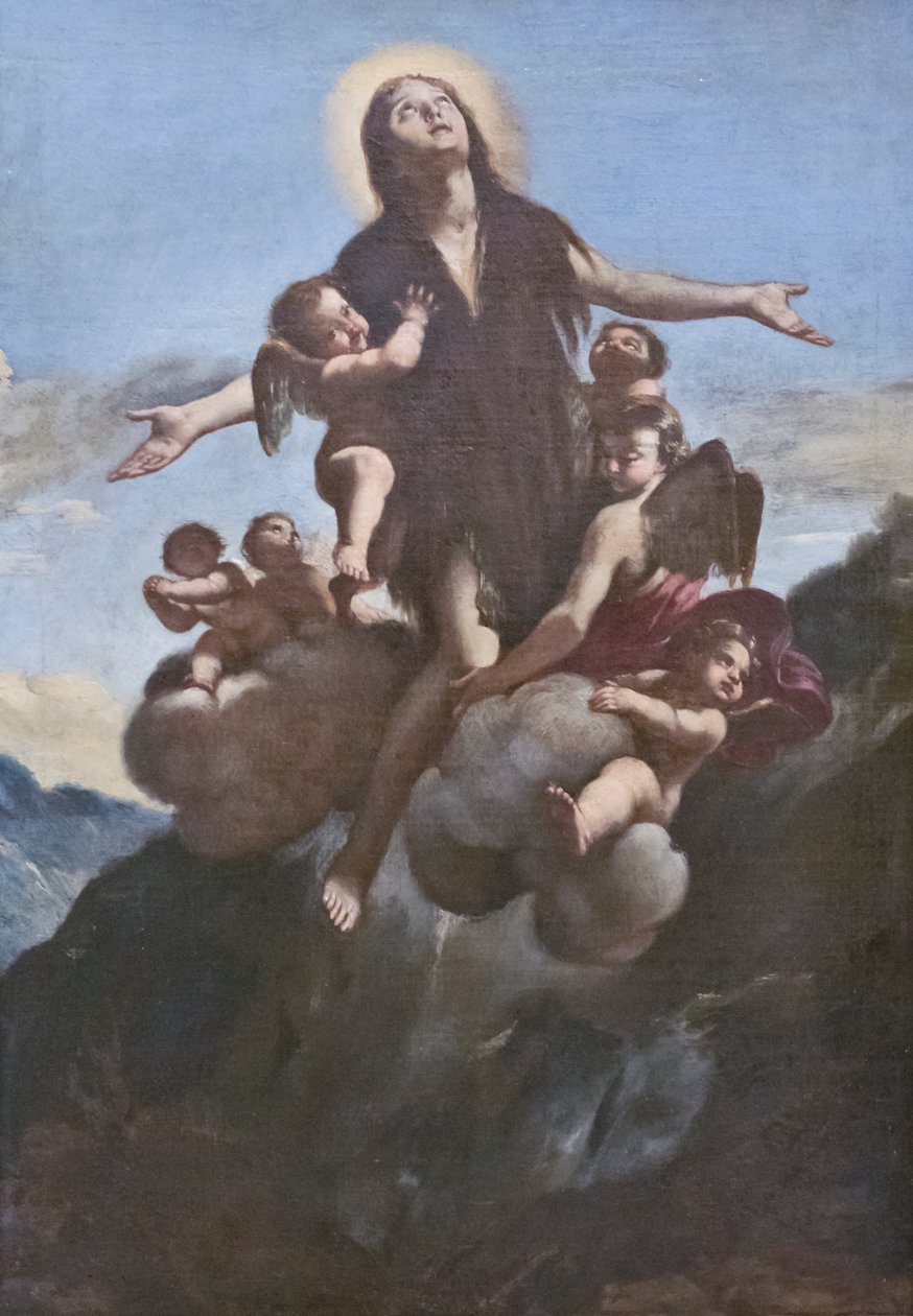 Pyhän Maria Magdaleenan taivaaseenastuminen tekijältä Giovanni (school of) Lanfranco