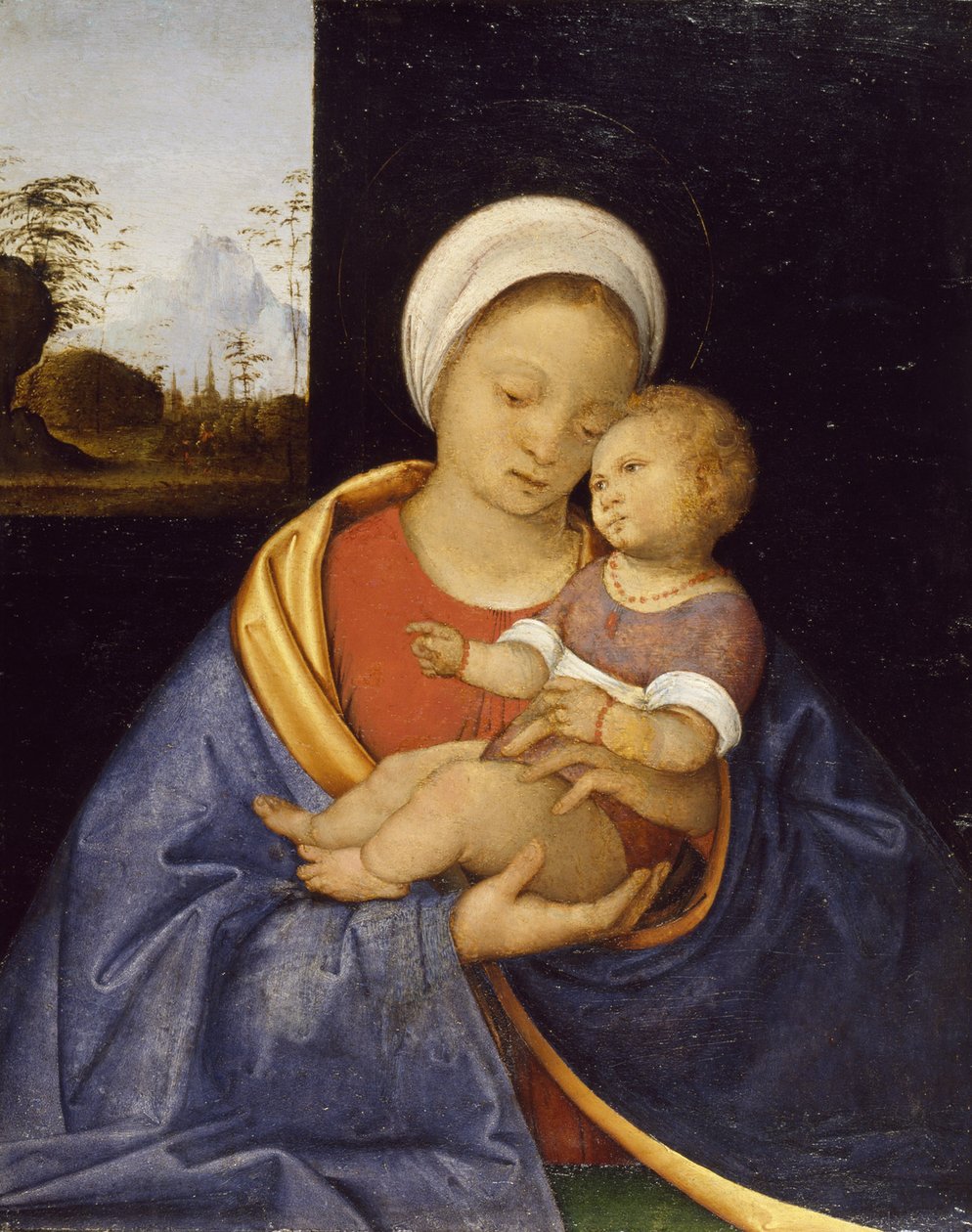 Madonna ja lapsi, 1510-15 tekijältä Giovanni Agostino da Lodi