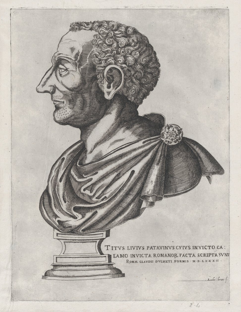 Rooman loiston peili: Liviuksen rintakuva, 1582, 1582. tekijältä Giovanni Ambrogio Brambilla