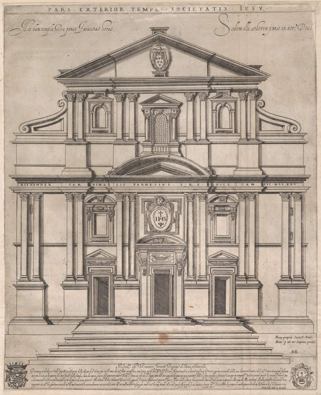 Gesù, Rooma, Speculum Romanae Magnificentiae:sta, 1589, 1589. tekijältä Giovanni Ambrogio Brambilla